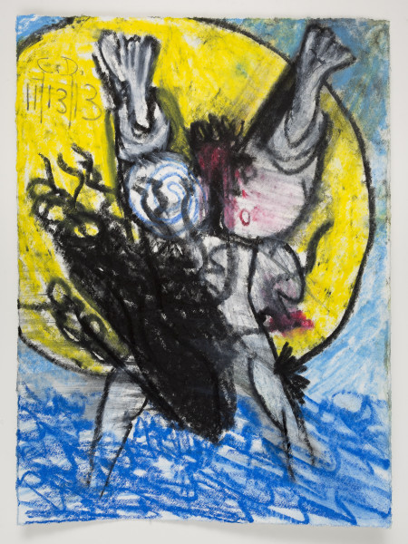 Untitled (11/13/13), Watercolor crayon and pencil on paper