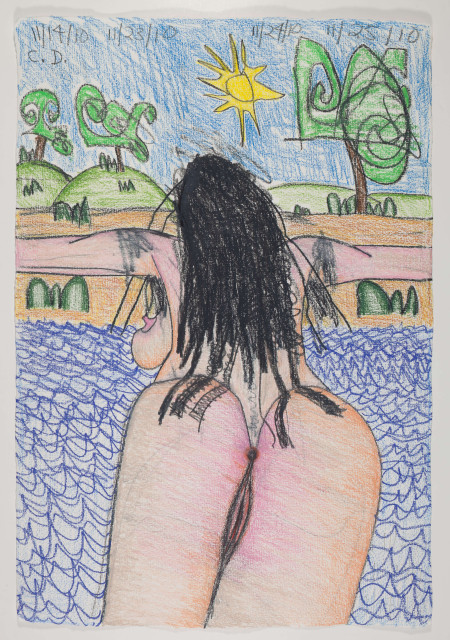 Untitled (11/14/10, 11/23/10, 11/24/10, 11/25/10), Wax crayon, colored pencil and pencil on paper