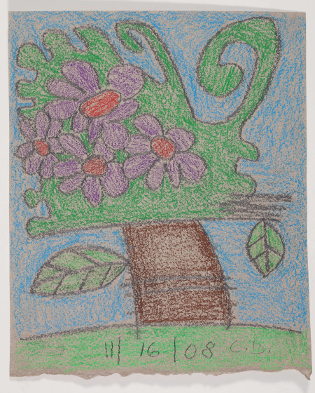 Untitled (11/16/08), Wax crayon, colored pencil and pencil on paper