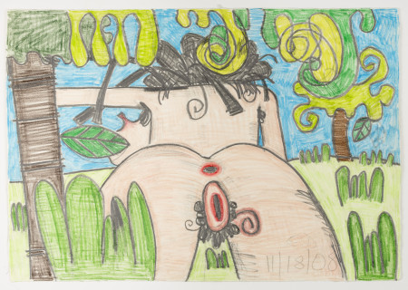 Untitled (11/18/08), Colored pencil and pencil on paper