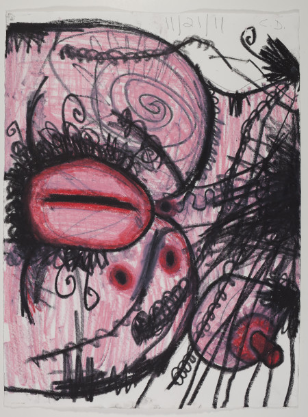 Untitled (11/21/11), Wax crayon and pencil on paper