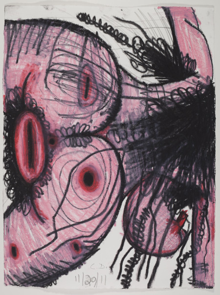Untitled (11/29/11), Wax crayon and pencil on paper