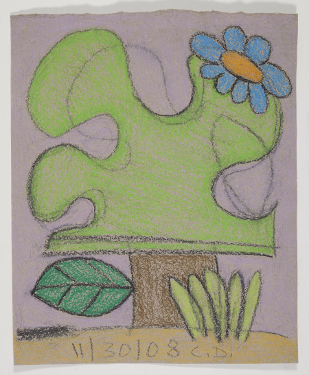 Untitled (11/30/08), Wax crayon, carbon pencil and pencil on paper