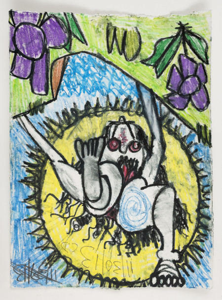 Untitled (11/30/13), Watercolor crayon and pencil on paper