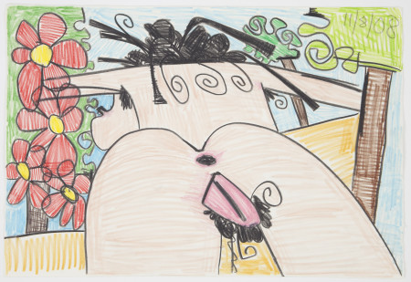 Untitled (11/8/08), Colored pencil and pencil on paper