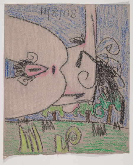 Untitled (11/8/08), Wax crayon, carbon pencil and pencil on paper