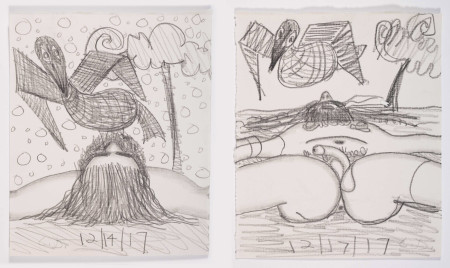 Untitled (12/14/17, 12/17/17), Pencil on paper