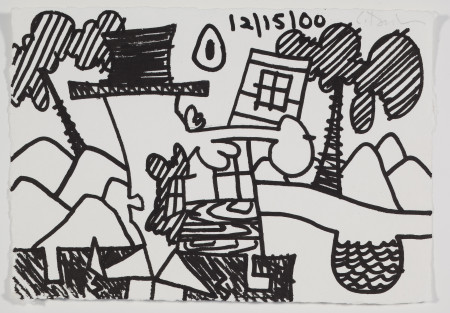 Untitled (12/15/00), Ink and pencil on paper