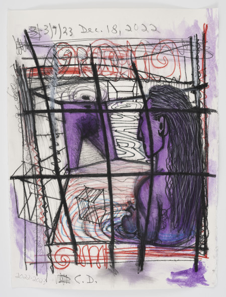 Untitled, Gouache, watercolor, water soluble crayon, water soluble pencil and pencil on paper