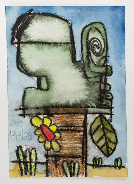 Untitled (12/2/08), Watercolor and pencil on paper