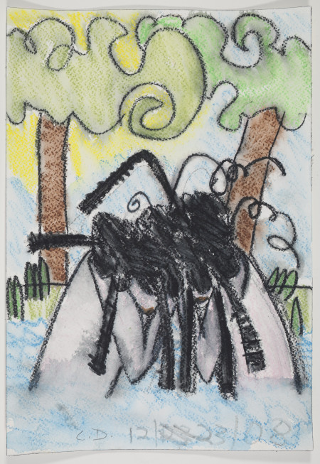 Untitled (12/23/08), Watercolor pencil and pencil on paper