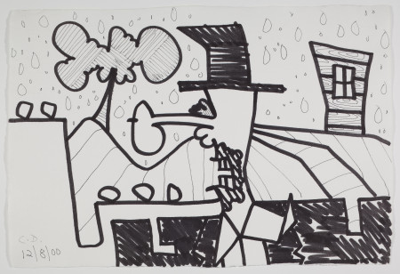 Untitled (12/8/00), Pen, ink and pencil on paper