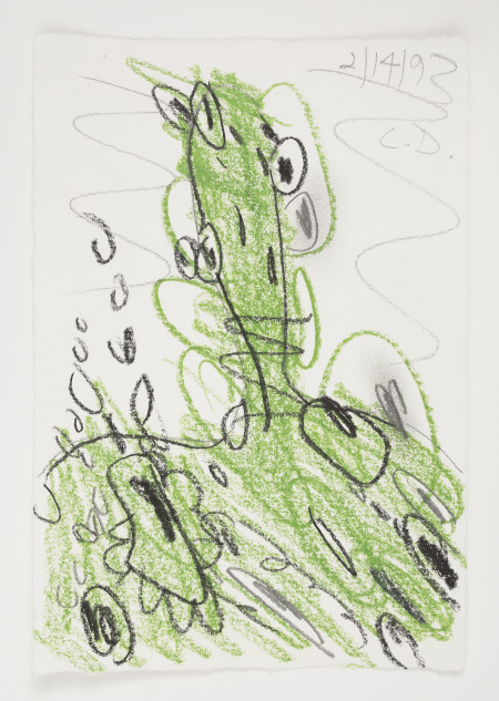 Untitled (2/14/93), Crayon, colored pencil and pencil on paper