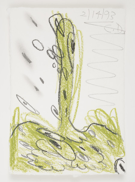 Untitled (2/14/93), Crayon, colored pencil and pencil on paper