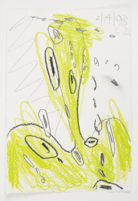 Untitled (2/14/93), Crayon, colored pencil and pencil on paper