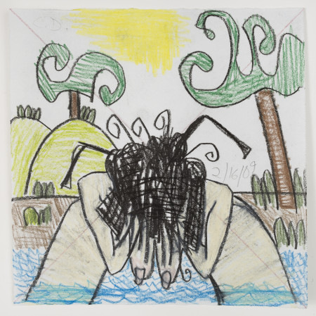 Untitled (2/16/09), Crayon and pencil on paper