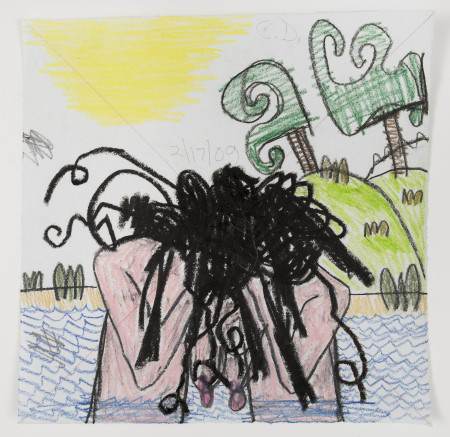 Untitled (2/17/09), Crayon and pencil on paper
