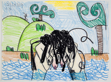 Untitled (2/18/09), Colored pencil on paper