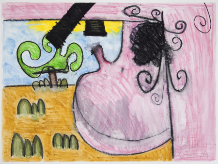 Untitled (3/14/09, 2/17/09), Watercolor, crayon and pencil on paper