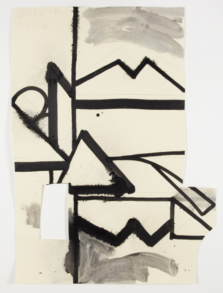 Untitled (3/17/06, 3/27/06), Pencil and urethane on paper