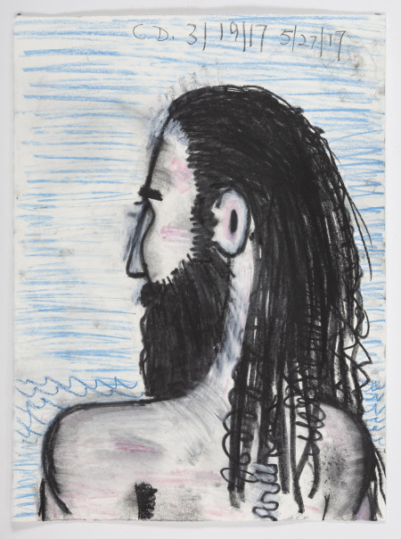 Untitled (3/19/17, 5/27/17), Watercolor crayon and pencil on paper