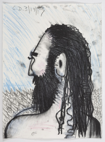 Untitled (3/19/17), Watercolor crayon and pencil on paper