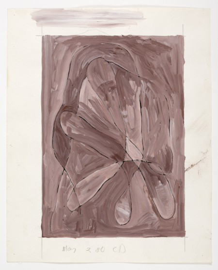 Untitled (3/2/80), Pencil, casein and ink on paper