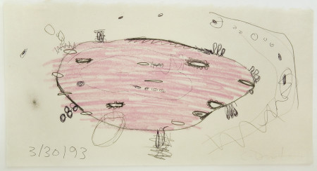 Untitled (3/30/93), pen, pencil and crayon on paper