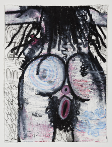 Untitled, Watercolor, crayon, and pencil on paper