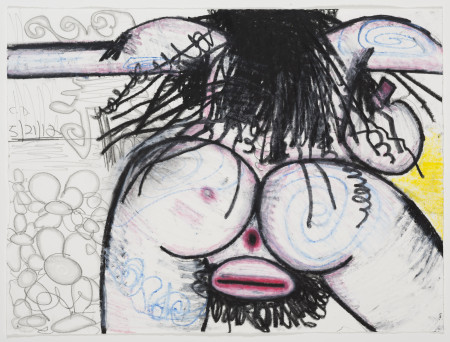 Untitled, Watercolor, crayon, and pencil on paper