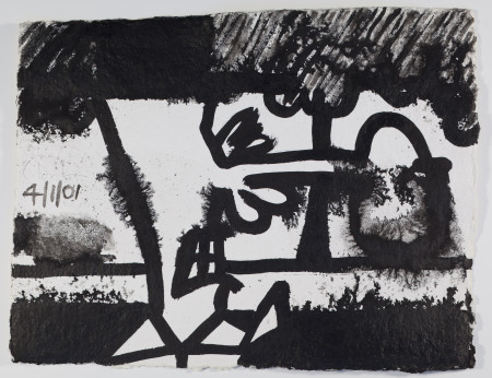 Untitled (4/1/01), Ink and pencil on paper