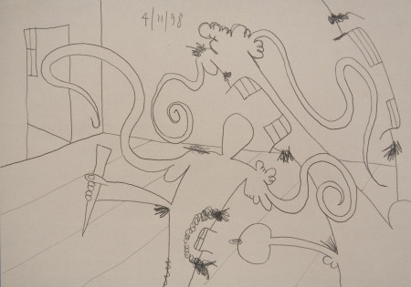 Untitled (4/11/98), Pen on paper