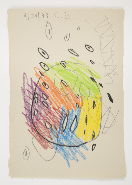 Untitled (4/28/93), Crayon, colored pencil and pencil on paper