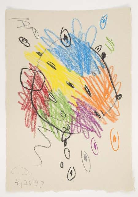 Untitled (4/28/93), Crayon, colored pencil and pencil on paper