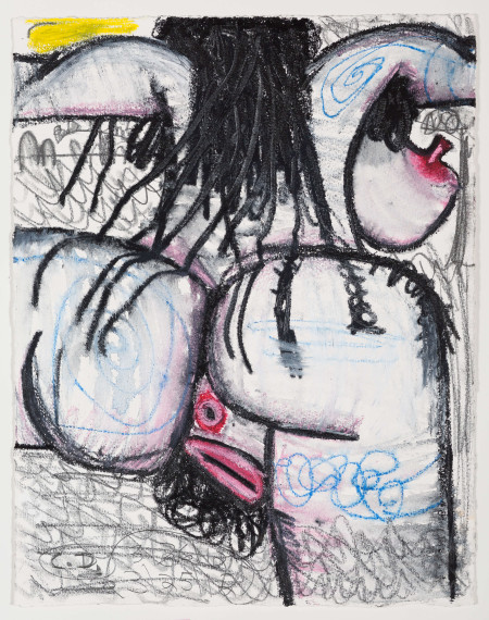 Untitled, Watercolor, crayon, and pencil on paper