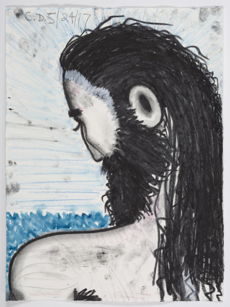 Untitled (5/24/17), Watercolor crayon and pencil on paper