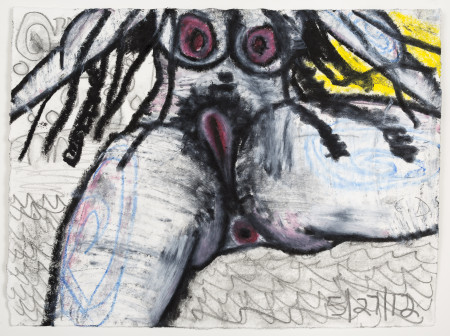 Untitled (5/27/12), Watercolor crayon and pencil on paper