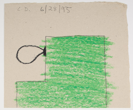 Untitled (6/28/95), Wax crayon and pencil on paper
