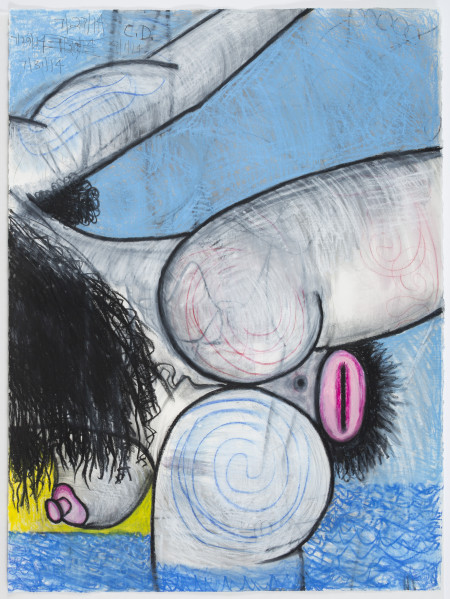 Untitled (7/27/14, 7/29/14, 7/31/14, 8/1/14), Watercolor crayon and pencil on paper