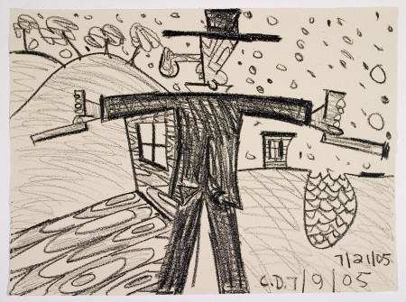 Untitled (7/9/05, 7/21/05), Wax crayon on paper