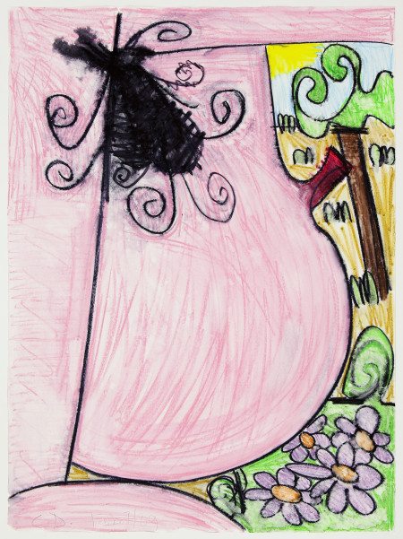 Untitled, Watercolor, crayon and pencil on paper