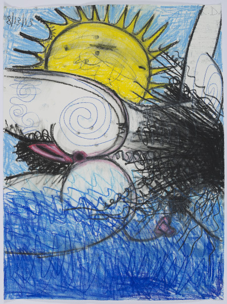 Untitled (8/13/13), Watercolor crayon and pencil on paper