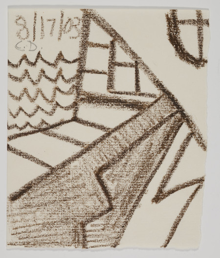 Untitled (8/17/03), Wax crayon and pencil on paper