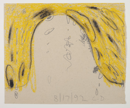 Untitled (8/17/92), Wax crayon and pencil on paper