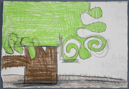 Untitled (8/24/07, 8/28/07), Crayon and graphite on paper