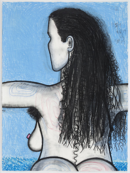 Untitled (8/5/14, 8/6/14, 8/8/14), Watercolor crayon and pencil on paper