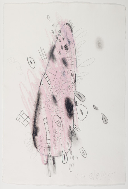 Untitled (8/8/95), Wax crayon and pencil on paper