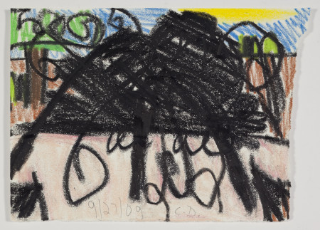 Untitled (9/27/09), Wax crayon and pencil on paper