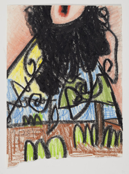 Untitled (9/28/09), Wax crayon and pencil on paper