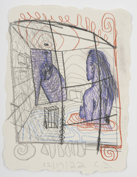 Untitled, Colored pencil, charcoal and pencil on paper